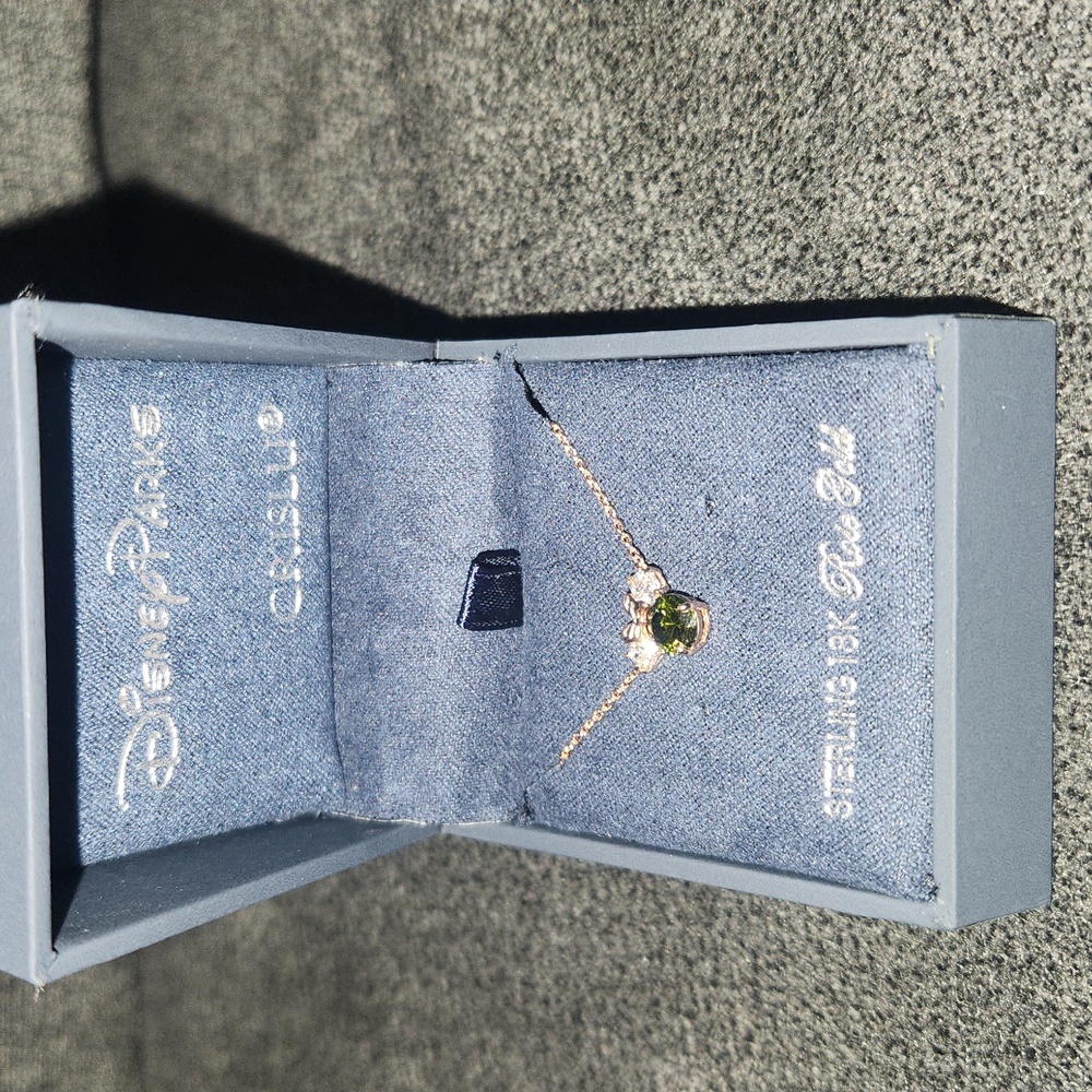 Minnie Mouse Birthstone Necklace by CRISLU – Rose Gold